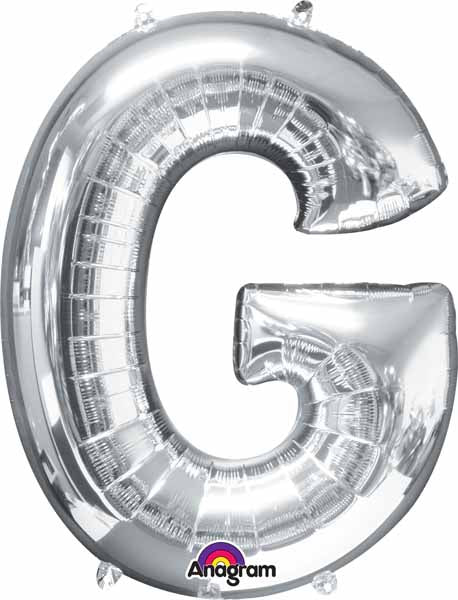 Silver Letter G 16 Inch Foil Balloon