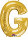 16-Inch Gold Letter G Foil Balloon