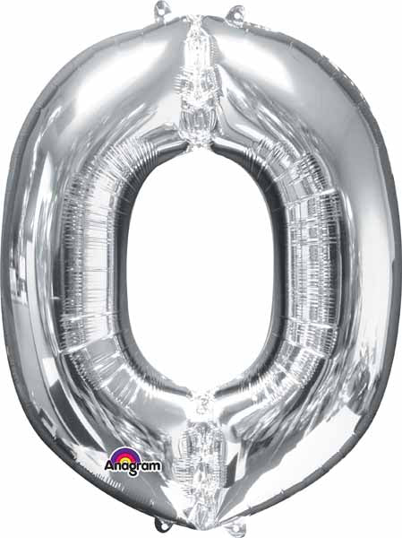 16 Inch Silver Letter O Foil Balloon
