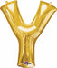 34 Inch Gold Letter Y Balloon