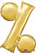 36-Inch Gold Percent Sign Foil Balloon