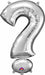 34 Inch Silver Question Mark Foil Balloon