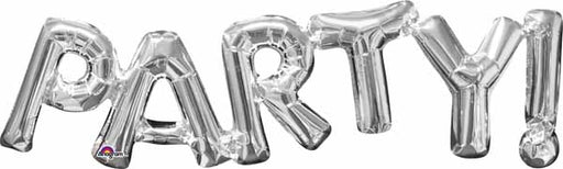 Silver PARTY Block Letter Foil Balloon