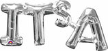 Silver IT'S A Block Phrase Foil Balloon, 20 Inch