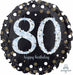 Sparkling 80th Birthday Holographic Foil Balloon, 18 Inch
