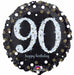 Sparkling 90th Birthday Holographic Foil Balloon, 18 Inch