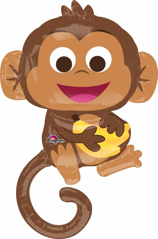 Happy Monkey 36-Inch Shaped Foil Balloon