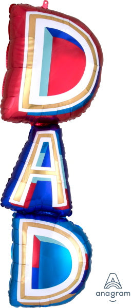 39 Inch DAD Stacker Foil Balloon for Father's Day
