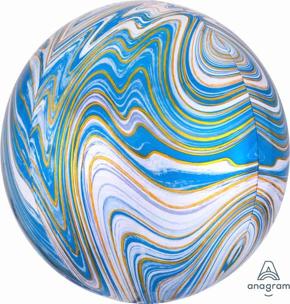 Blue Marblez 16-Inch Orbz Foil Balloon