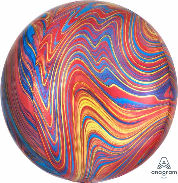 Colorful Marblez 16-Inch Orbz Foil Balloon