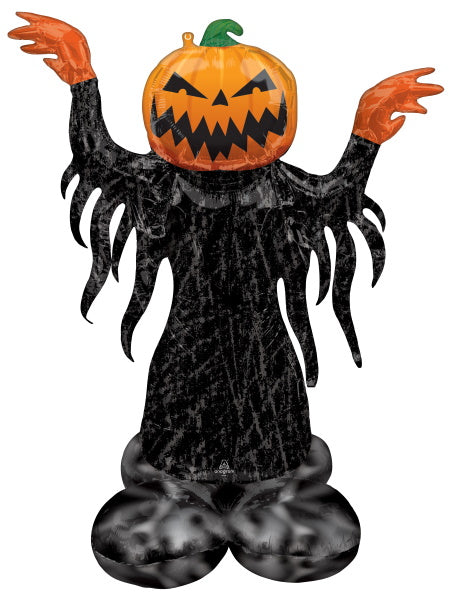 Pumpkin Head Ghost 53-Inch AirLoonz Foil Balloon