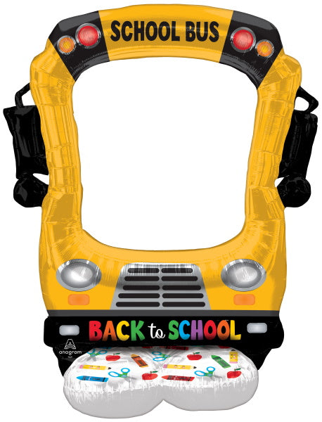School Bus Selfie AirLoonz Foil Balloon