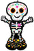 Day of the Dead Skeleton 52-Inch AirLoonz Foil Balloon