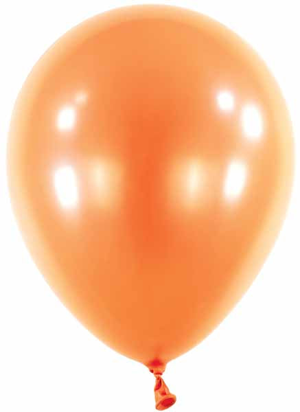 Anagram 5 Inch Pearl Orange Latex Balloons, 100 Count