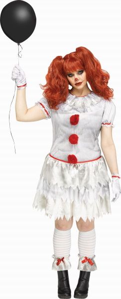 Carnevil Clown Adult Plus Size Costume, 22W to 24W