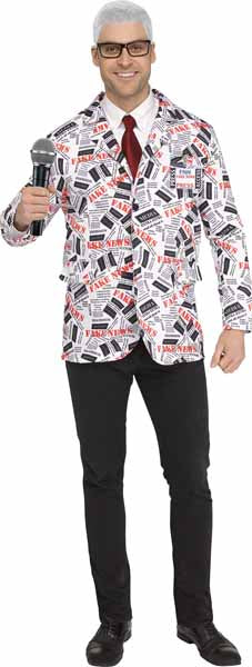 Fake News Adult Costume Jacket, Up to 44R