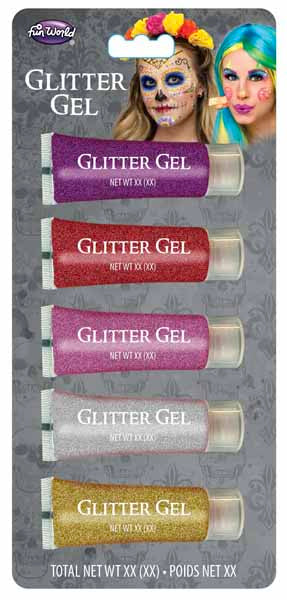 Fun World 5 Color Glitter Makeup Gel