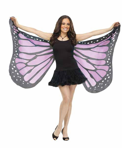 Ailes de papillon souples pour adulte, couleur orchidée