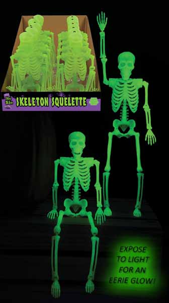 14-Inch Glow-in-the-Dark Posable Skeleton