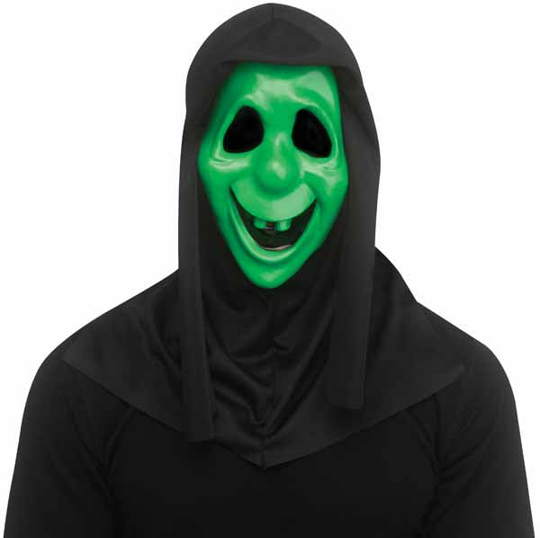 Friendly Ghost Mask in Fluorescent Green