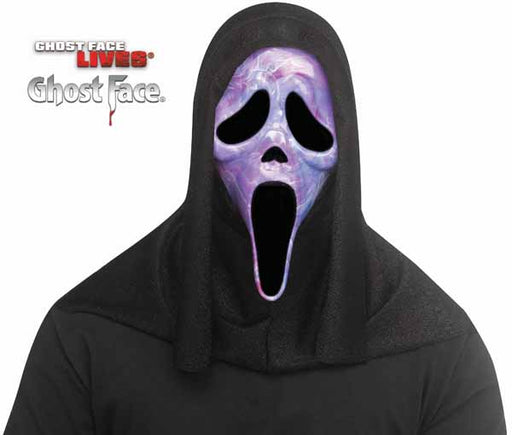 Purple Marble Ghost Face Mask