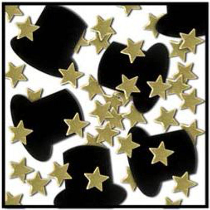 Fanci-Fetti Top Hats & Mini Stars (Black/Gold)