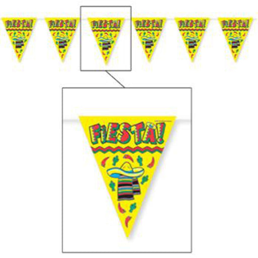 "Fiesta Pennant Banner - 10"X12' - 1/Pkg"