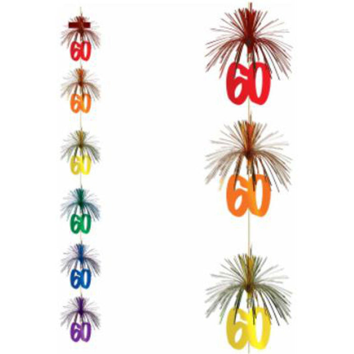 Vibrant 60 Firework Stringer Dynamic Decor for Festive Gatherings (3/Pk)