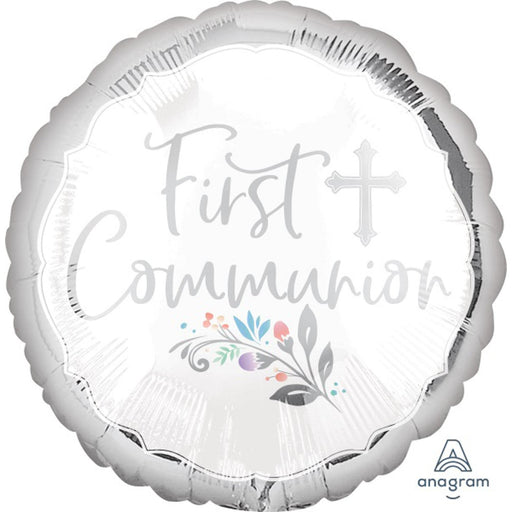 "First Communion Blue Cross 18" Helium Balloon"