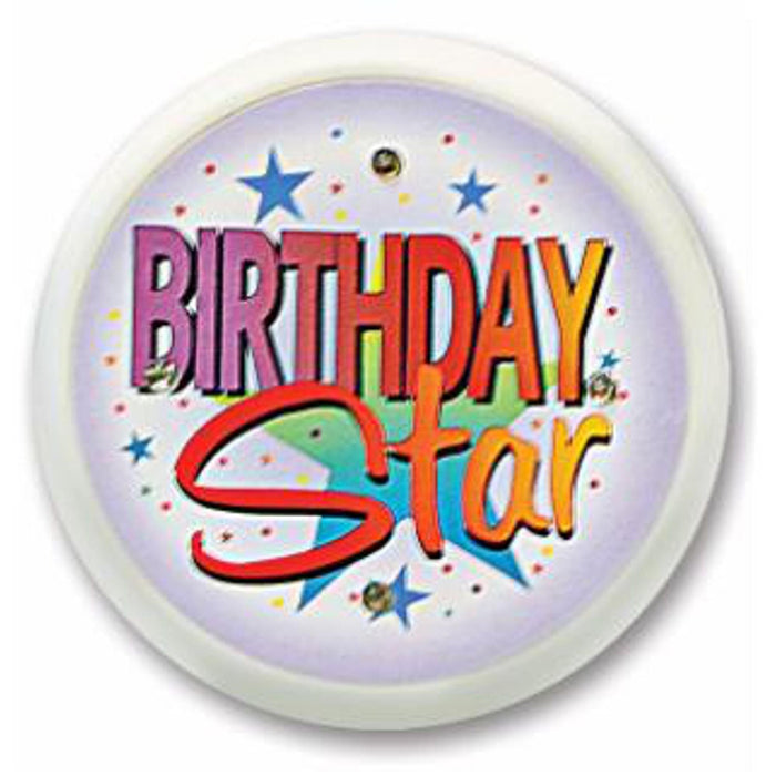 Flashing Birthday Star Button
