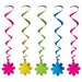Flower Whirls 5/Pkg - 40" Assorted Colors