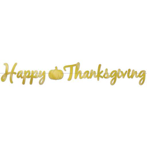 Foil Happy Thanksgiving Streamer (1Pk)