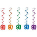 Celebrating Milestones 90th Birthday Hanging Whirls for Vibrant Festivities (1/Pk)