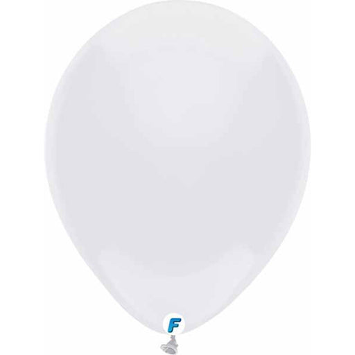 "Funsational 12" White Balloons - Pack Of 15"