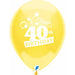 Funsational 12" Happy 40th Birthday Shooting Stars Latex Balloons (8/Pk)