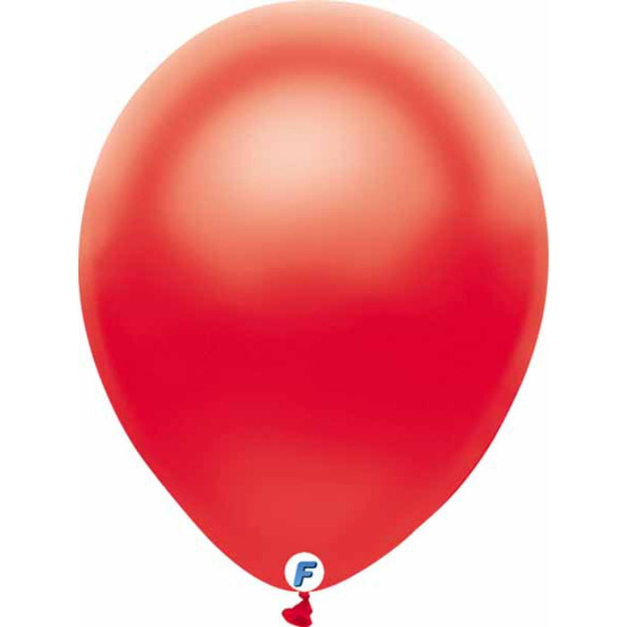 Funsational Pearl Red Balloons - Pack Of 12 (12" Size)