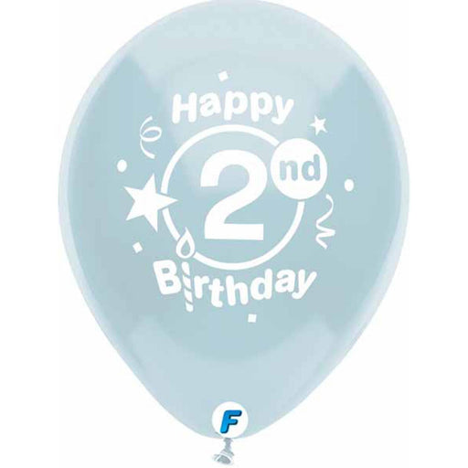 Funsational 12" Happy 2nd Birthday Balloons (8/Pk)