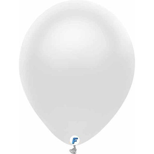 Funsational 12" Pearl White Balloon Pack (100/Bg)