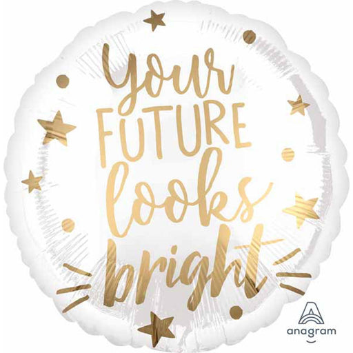 Future Looks Bright Balloon Pack - White And Gold (40 Count - 18" Round)