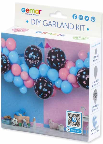 Gemar Gender Reveal Balloon Garland Kit