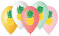 Gemar 13" Colourful Pineapple Latex Balloons, 50 Pack
