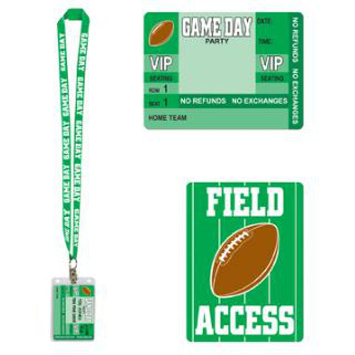 "Game Day Party Pass: 25" 2-Sided Pass For Sports Fans"