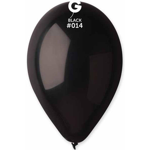 Gemar 12" Black Latex Balloons #014, Pack Of 50