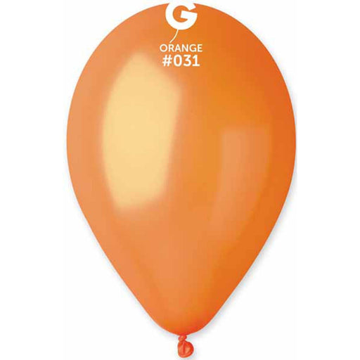 Gemar 12" Metallic Orange Balloons - 50/Bag (Sku #031)