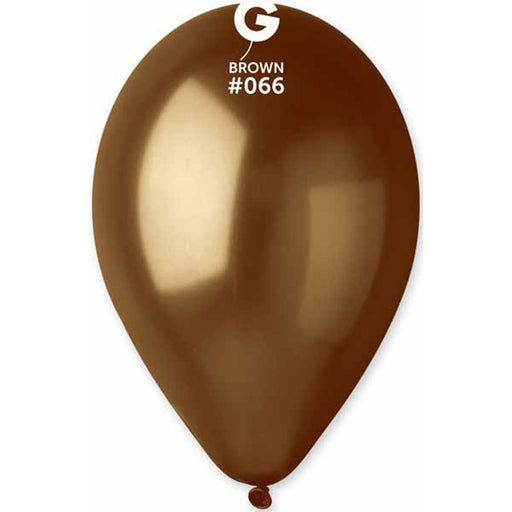 Gemar 12" Metallic Brown Balloons - Pack Of 50