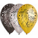 Gemar 13" Fireworks Balloons - Silver/Gold (50/Bag)