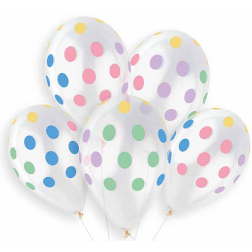 Gemar 13" Polka Dots Multi Balloons (50 Count)