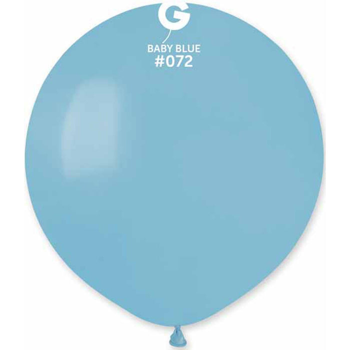 Gemar 19" Baby Blue Latex Balloons (25 Pack) #072
