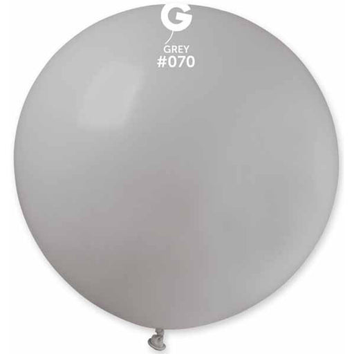 "Gemar 31" Grey Latex Balloon - 1/Bag"