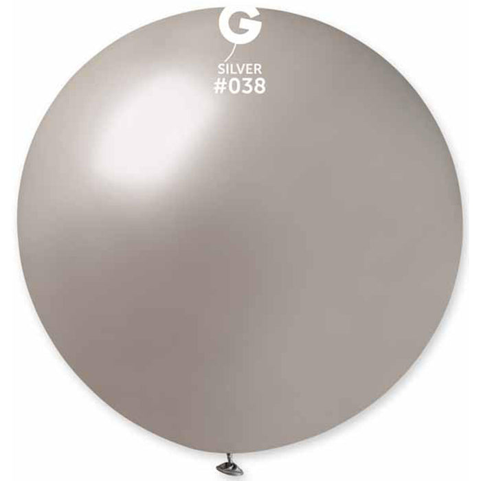 Gemar 31" Metallic Silver Balloon #038 1/Bag